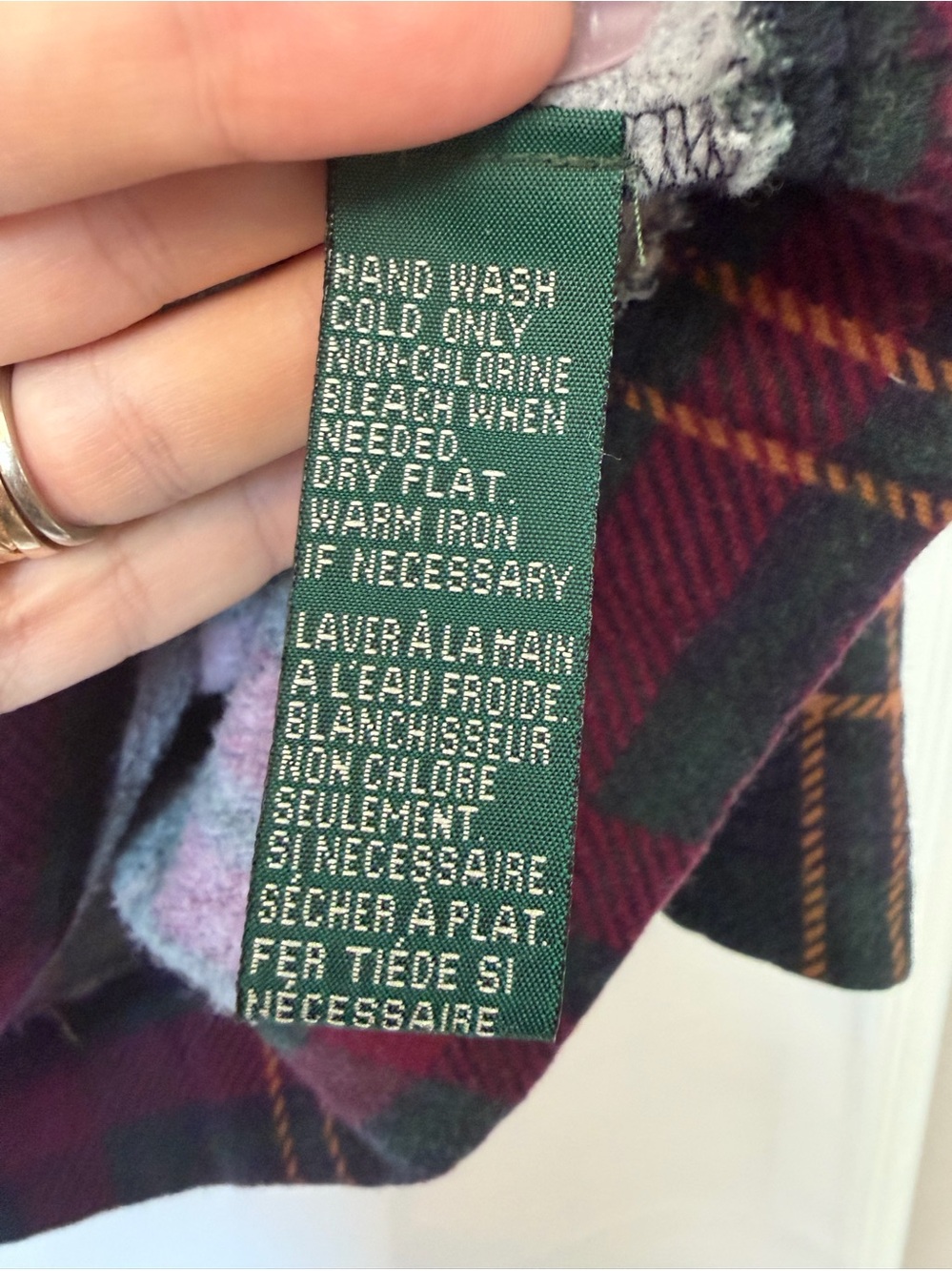 Lauren Ralph Lauren Vintage Hooded Plaid Sweatshirt size medium - Picture 5 of 8